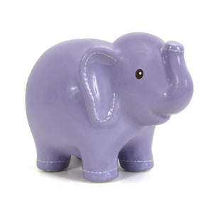 Large Stitched Elephant Bank | Lavender