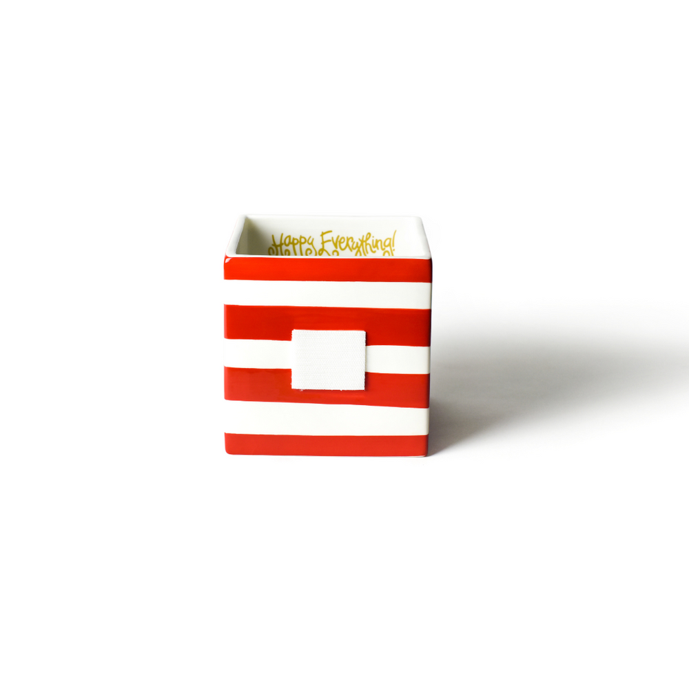 Red Stripe Mini Nesting Cube Medium