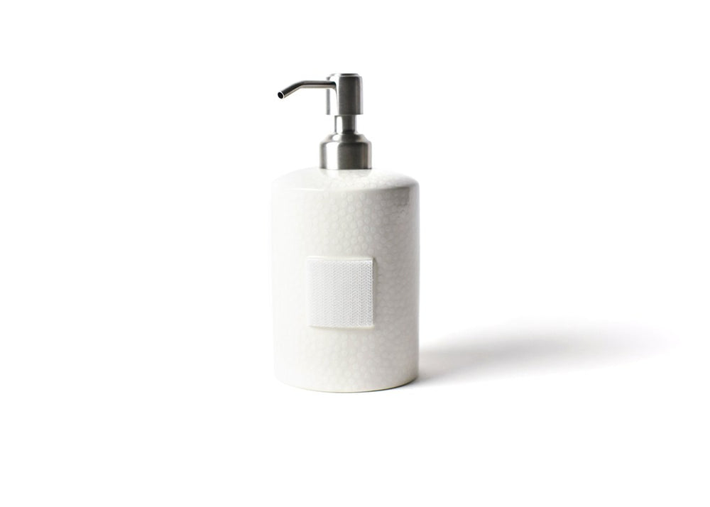 White Small Dot Mini Cylinder Soap Pump