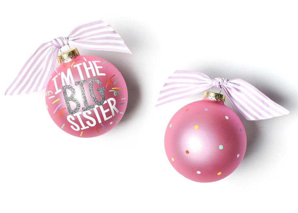 Big Sister Popper Glass Ornament