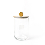 Wooden Lid Happy Everything Mini Glass Jar