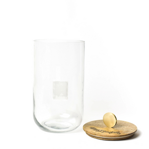 Wooden Lid Big Happy Everything!™ Glass Jar