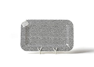 Black Small Dot Mini Rectangle Platter