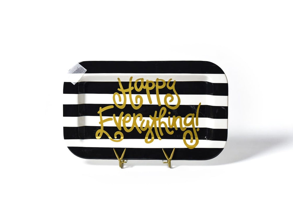 Black Stripe Happy Everything!™ Mini Rectangle Platter