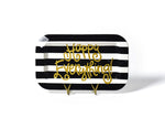Black Stripe Happy Everything!™ Mini Rectangle Platter