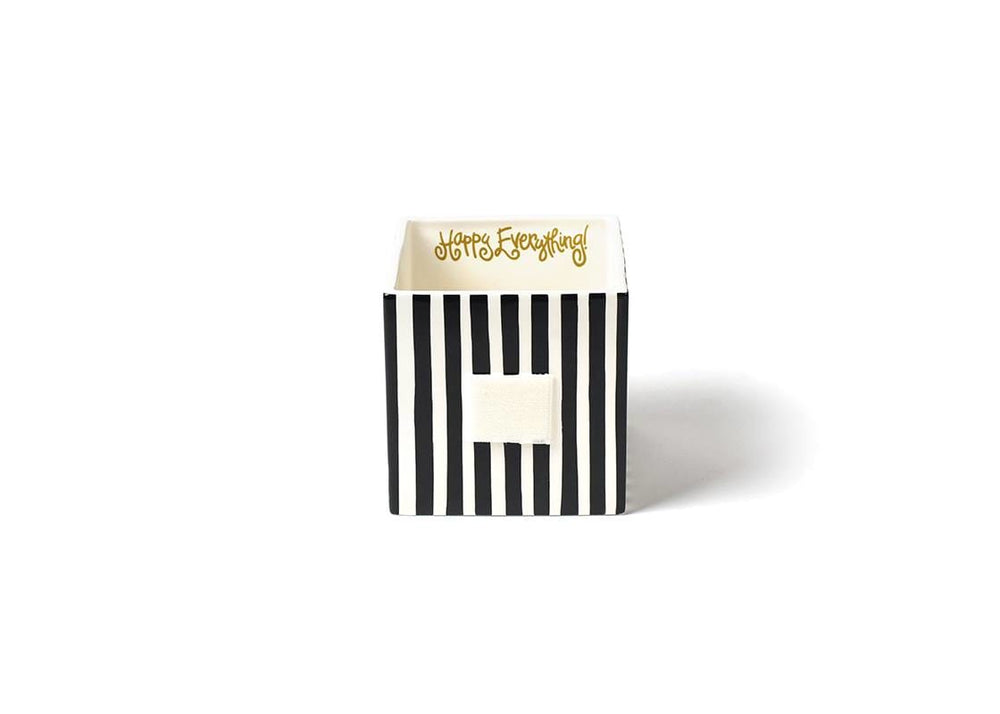 Black Stripe Mini Nesting Cube Medium