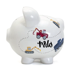 Construction Piggy Bank | White