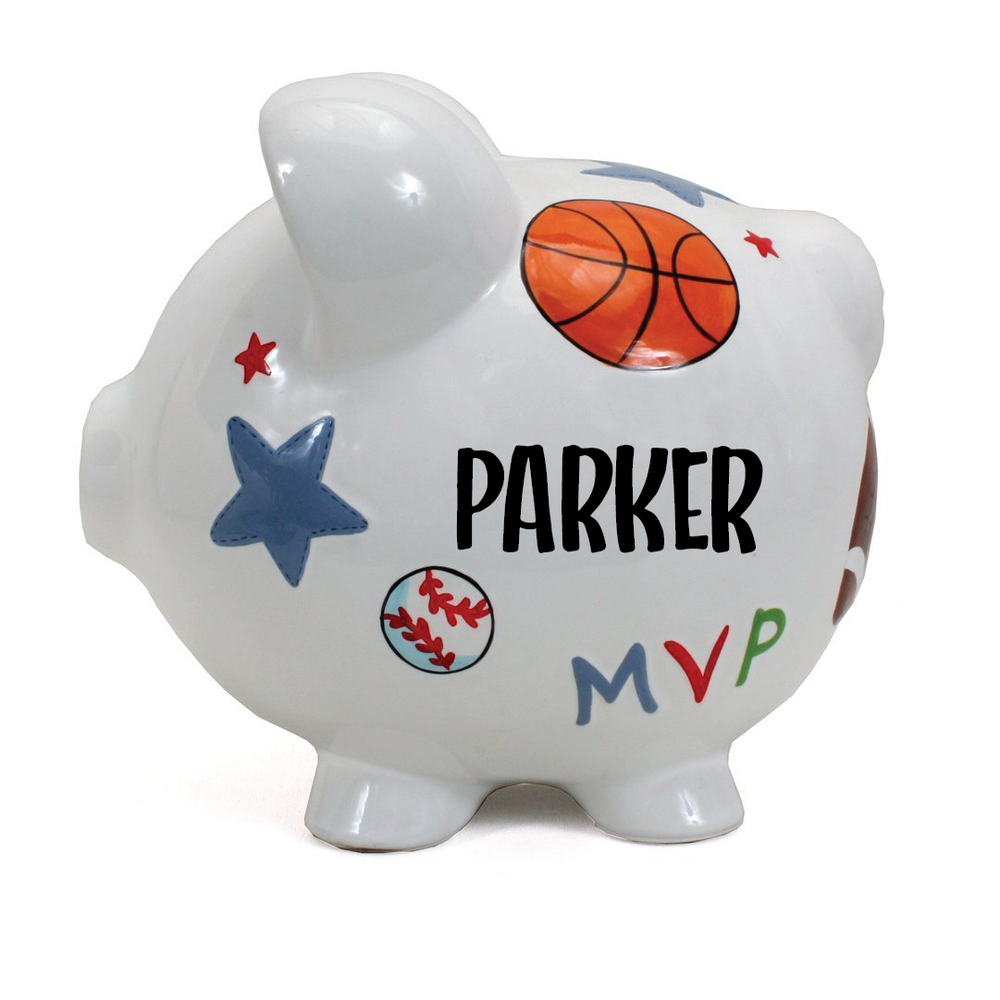 Sports shop piggy bank