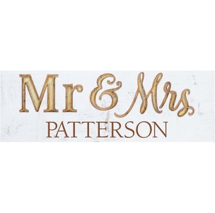 Mr. & Mrs. Carved Sign