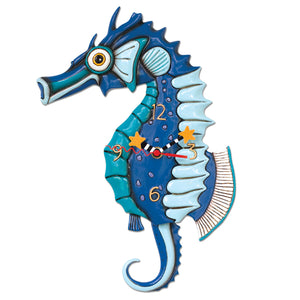 Salty Seahorse Pendulum Clock