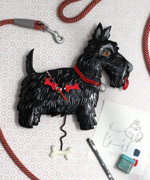 Scottie Dog Pendulum Clock