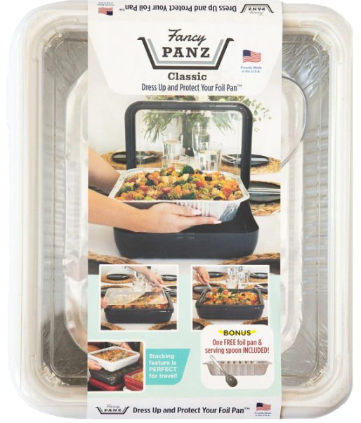 Fancy Panz 2-in-1 Dress Up & Protect Your Foil Pan, Made in USA (White) 