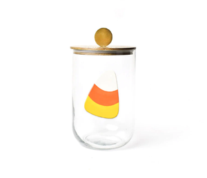 Wooden Lid Happy Everything Mini Glass Jar