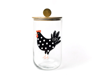 Wooden Lid Big Happy Everything!™ Glass Jar
