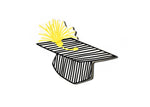Striped Graduation Cap Big Attachment