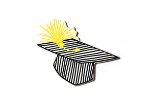 Striped Graduation Cap Big Attachment