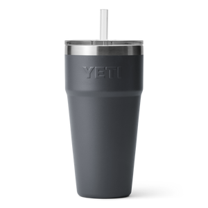 YETI Rambler 26oz Straw Cup: Charcoal