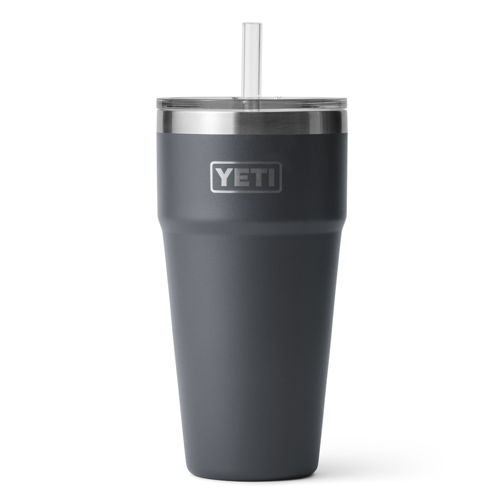 YETI Rambler 26oz Straw Cup: Charcoal