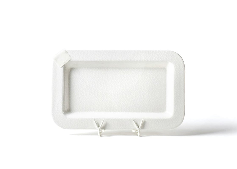 White Small Dot Mini Rectangle Platter