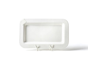 White Small Dot Mini Rectangle Platter