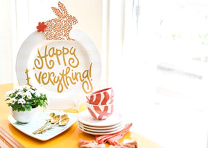 White Stripe Happy Everything!™ Big Round Platter