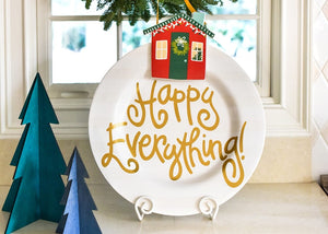 White Stripe Happy Everything!™ Big Round Platter
