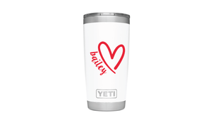 YETI White Collegiate Rambler 20oz Tumbler: Ohio State University