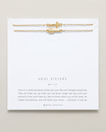 Soul Sisters Best Friend Arrow Necklace Set | Gold