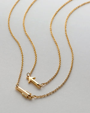 Soul Sisters Best Friend Arrow Necklace Set | Gold