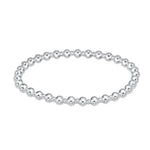 Classic Grateful Pattern Sterling 4mm Bead Bracelet