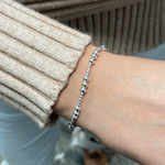 Classic Joy Pattern Sterling 4mm Bead Bracelet
