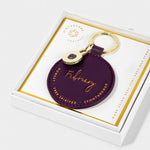 Birthstone Keychain | February