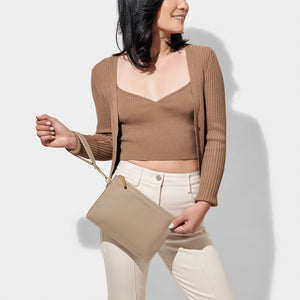 Zana Wristlet Pouch | Light Taupe