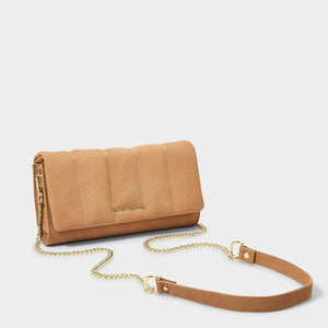Kayla Quilted Crossbody | Tan