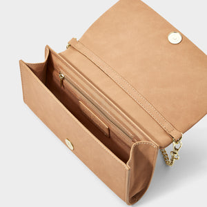 Kayla Quilted Crossbody | Tan