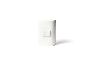 White Small Dot Mini Oval Vase