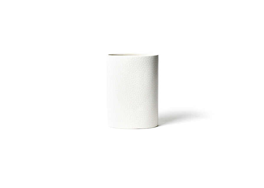 White Small Dot Mini Oval Vase