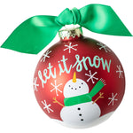 Let It Snow Glass Ornament